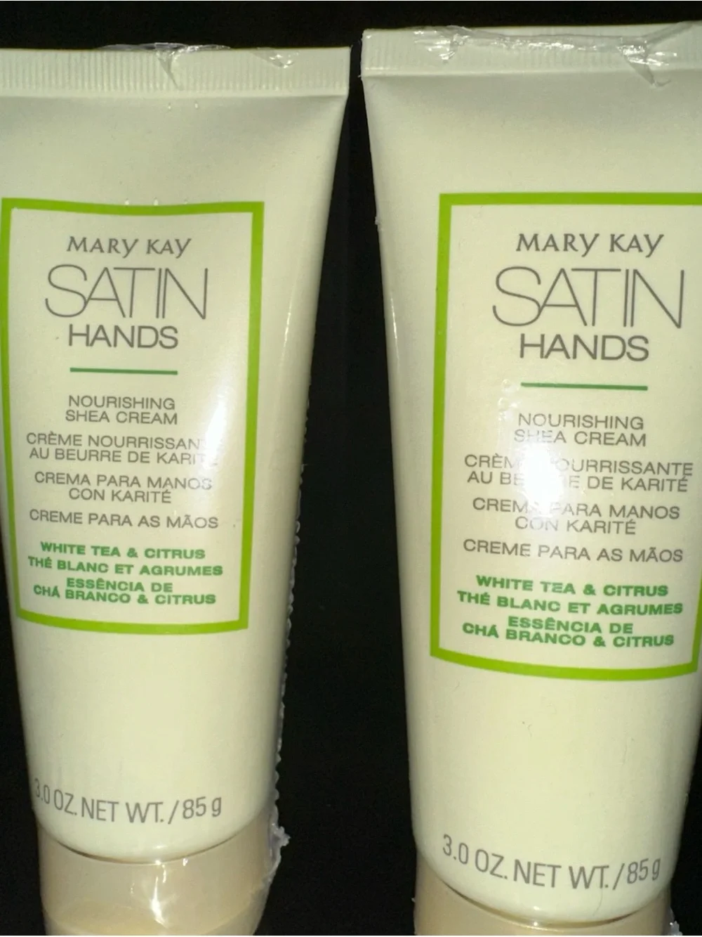 Mary Kay Satin Hands Nourishing Shea Cream - White Tea & Citrus sealed set of 2